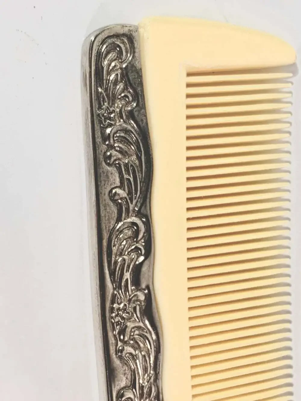 Vintage Vanity Silver Plate Comb and Brush